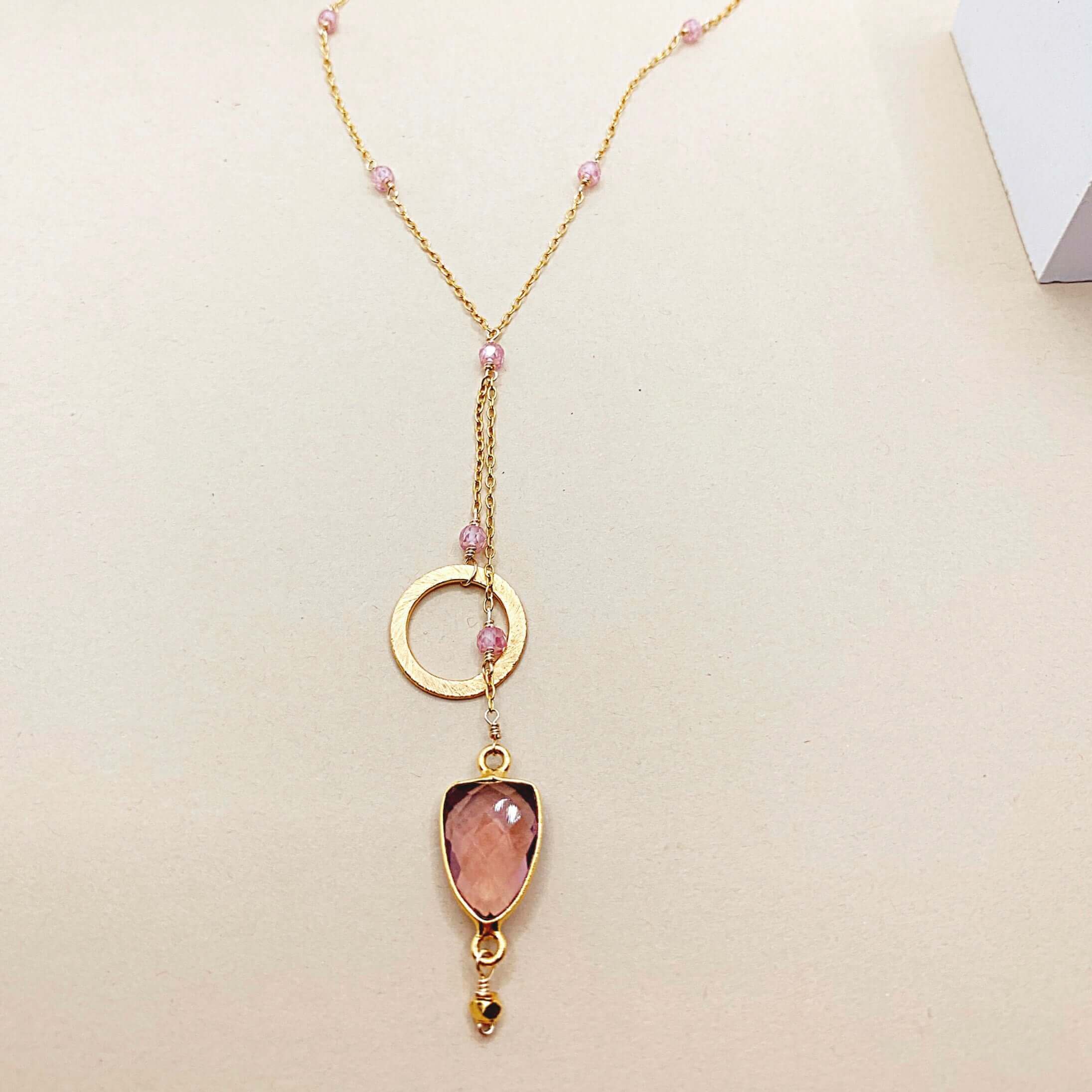 Aquamarine Quartz Ballet Necklace