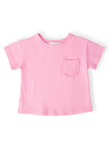 Bubblegum Pink Ruffle Pocket Tee
