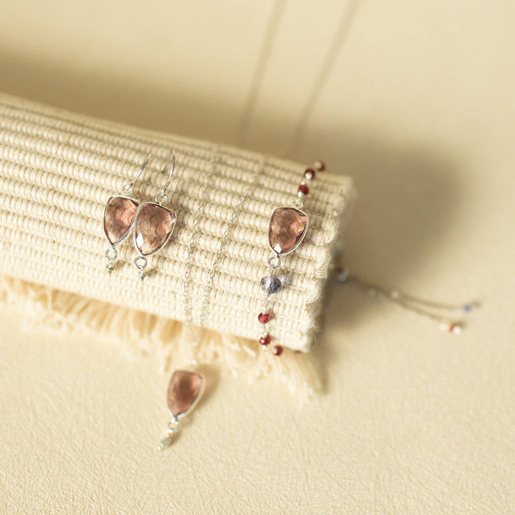 Rhodolite Garnet Gold Isla Necklace