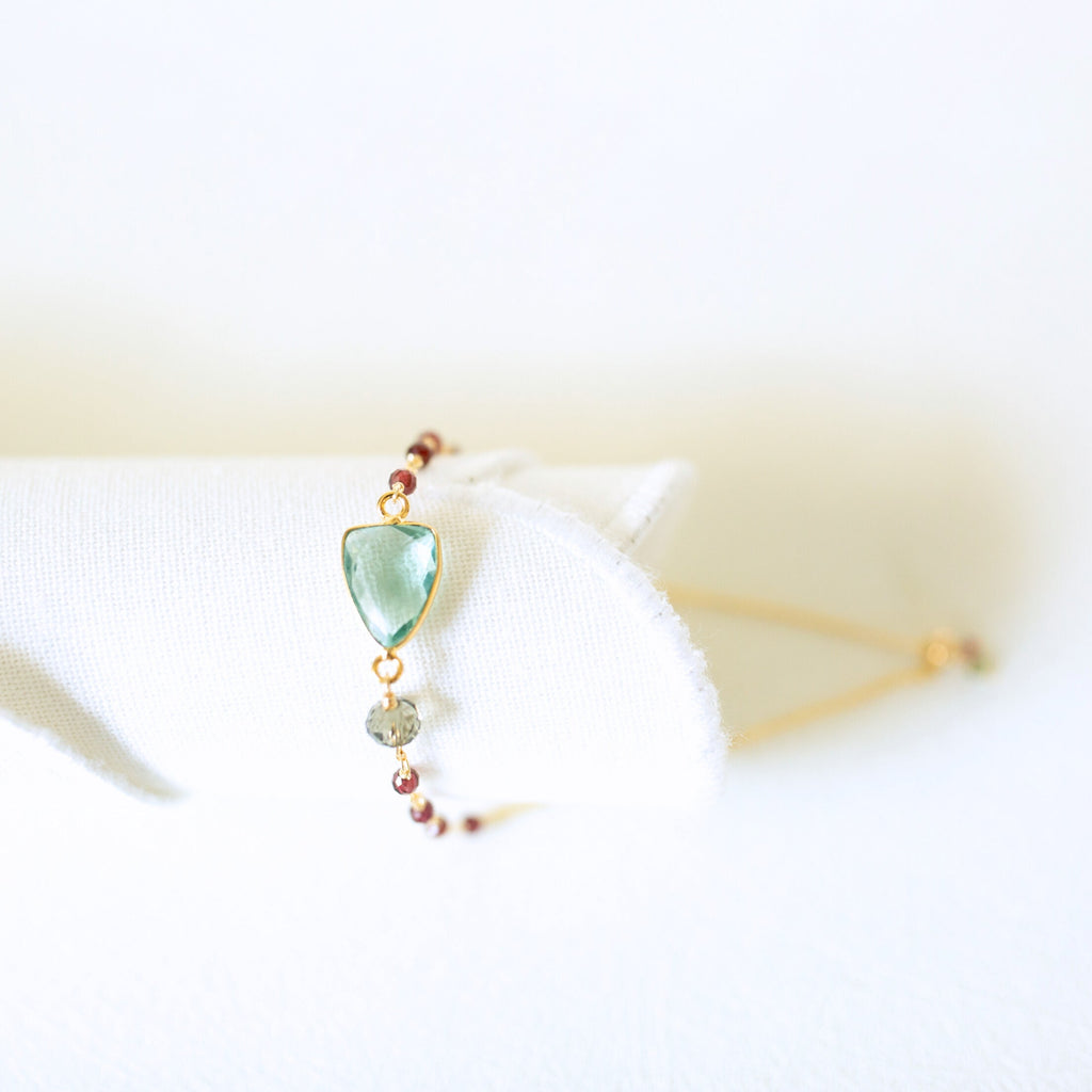 Green Amethyst Gold Isla Bracelet