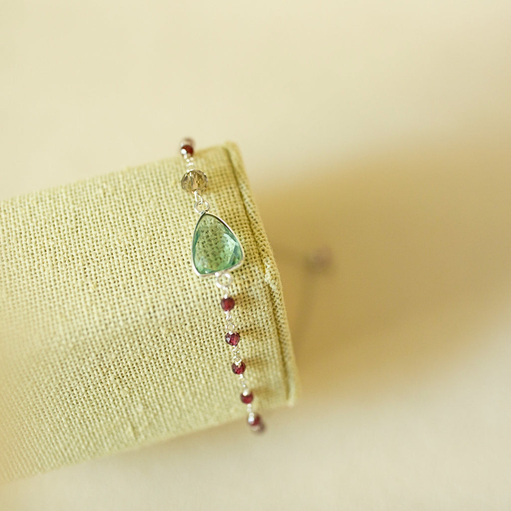 Green Amethyst Silver Isla Collection