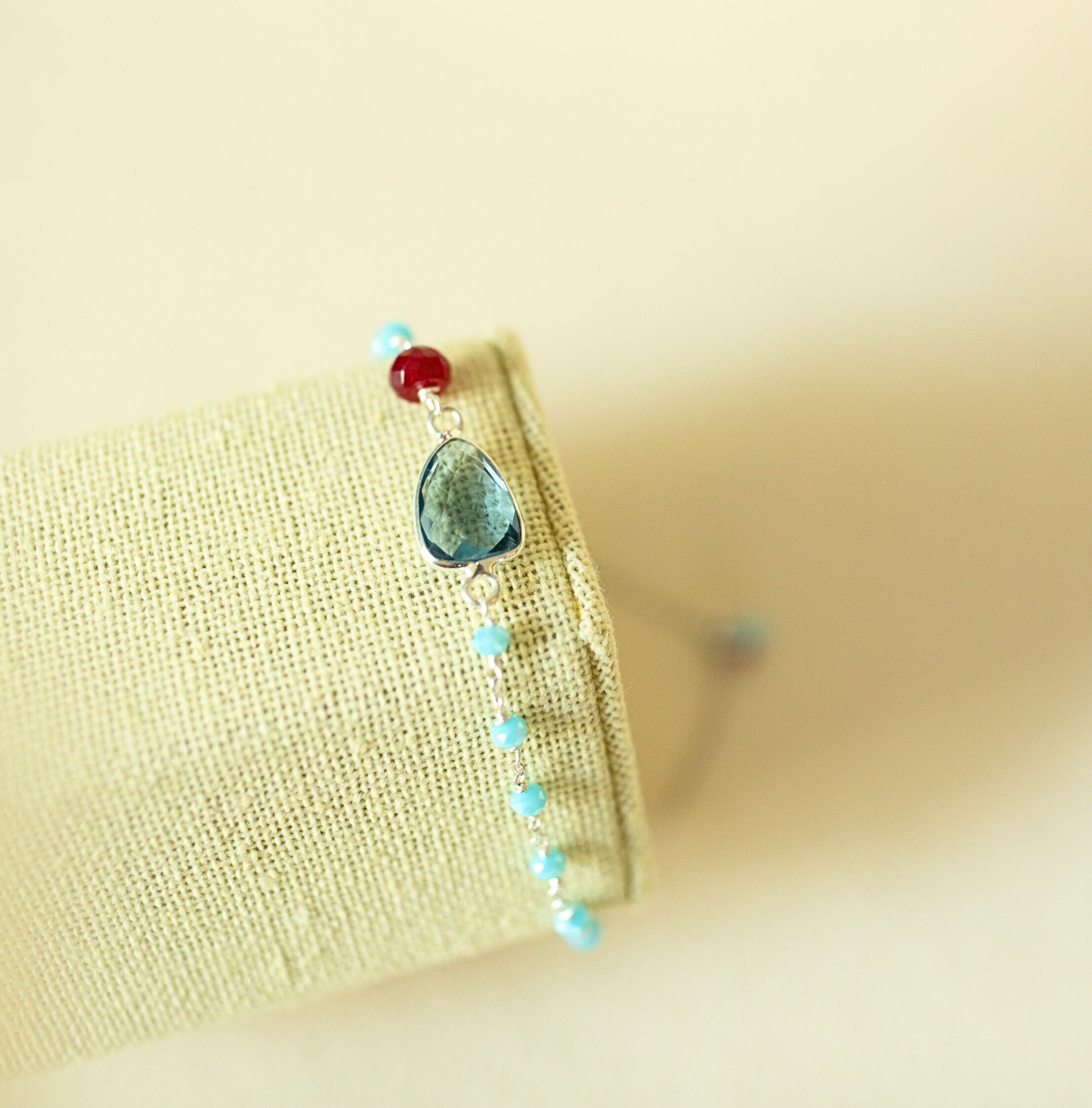 London Blue Quartz Gold Isla Bracelet