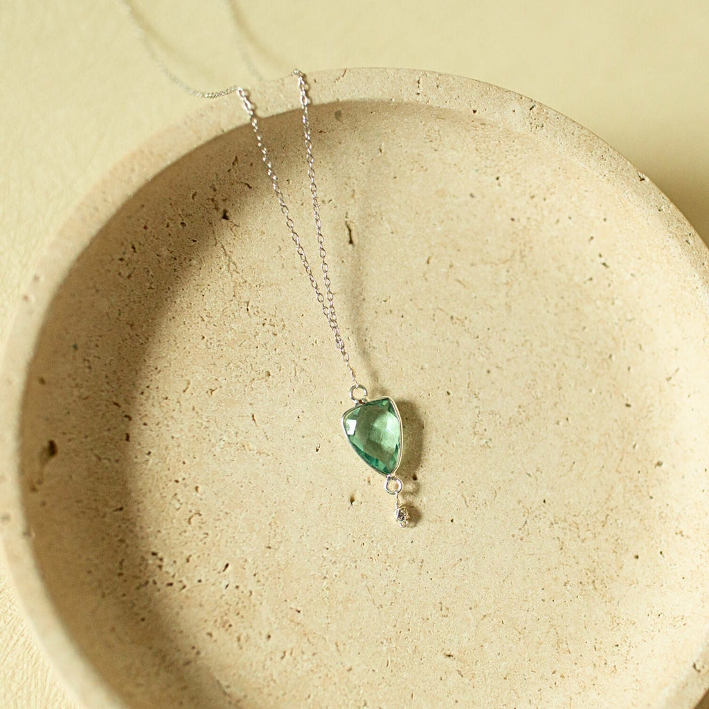 Green Amethyst Silver Isla Collection