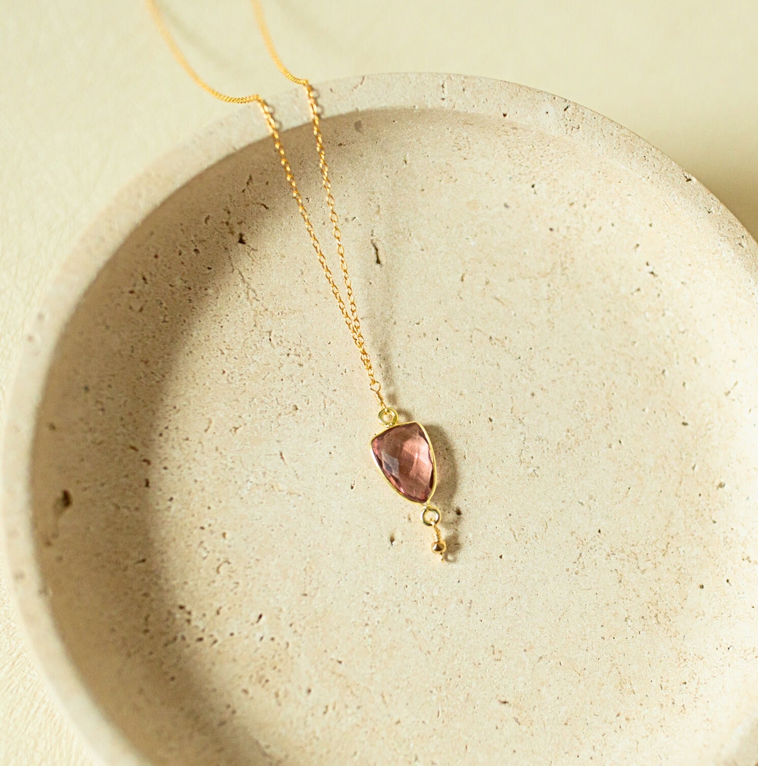 Rhodolite Garnet Gold Isla Necklace