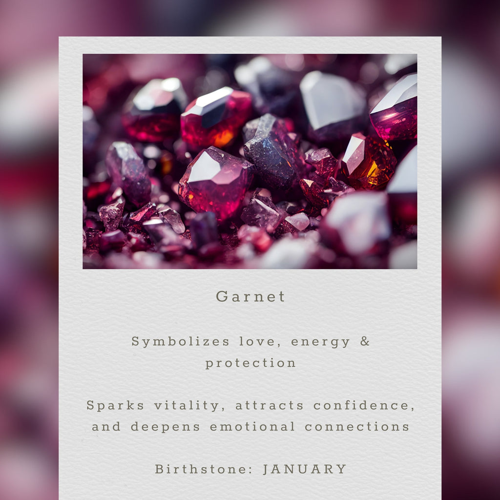 Garnet Mini Swing Hoop Earrings