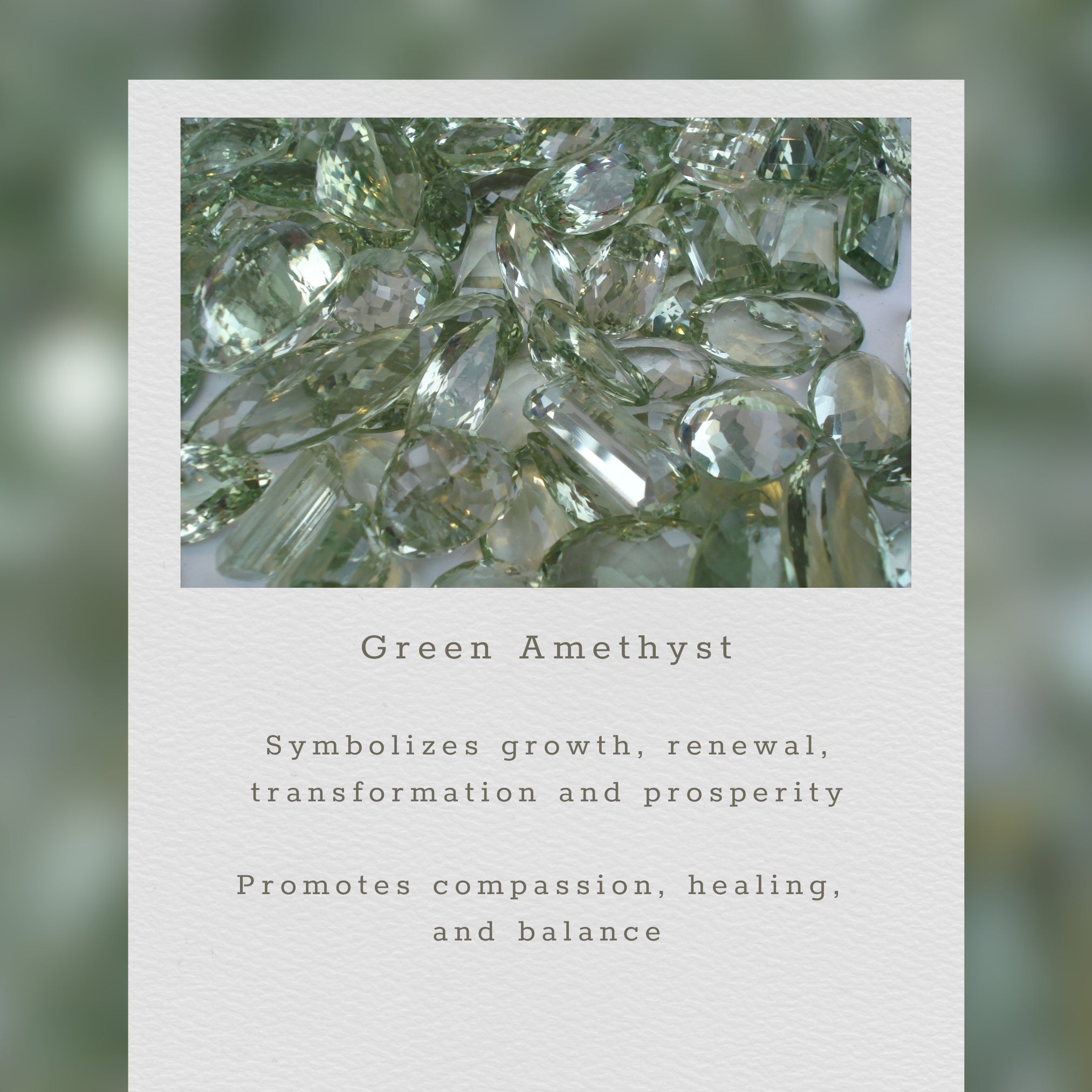 The Airie Earring - Green Amethyst Silver