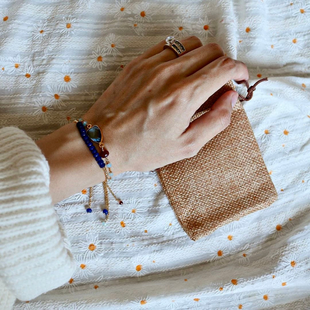 London Blue Quartz Gold Isla Bracelet