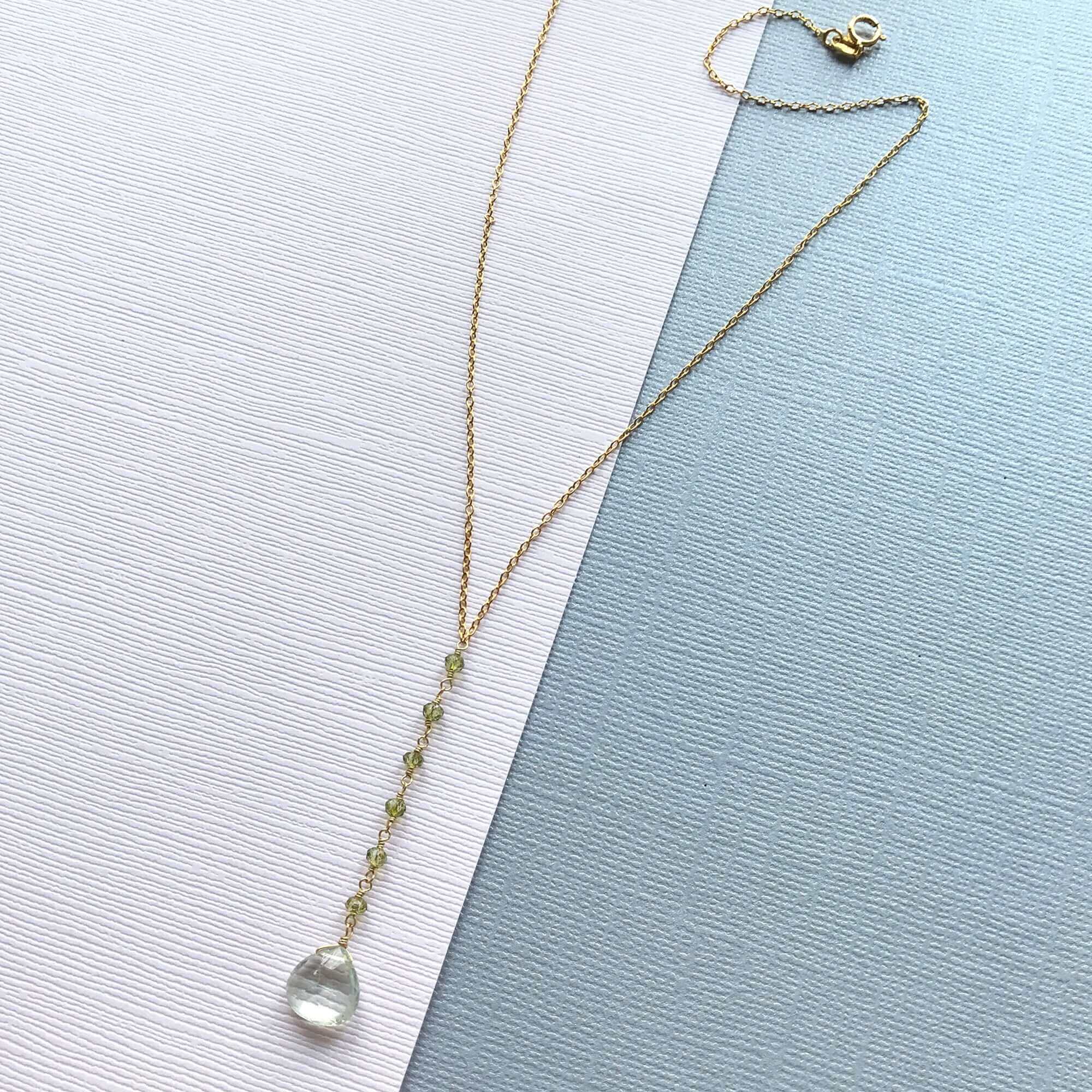 Green Amethyst Mini Yoga Pendant