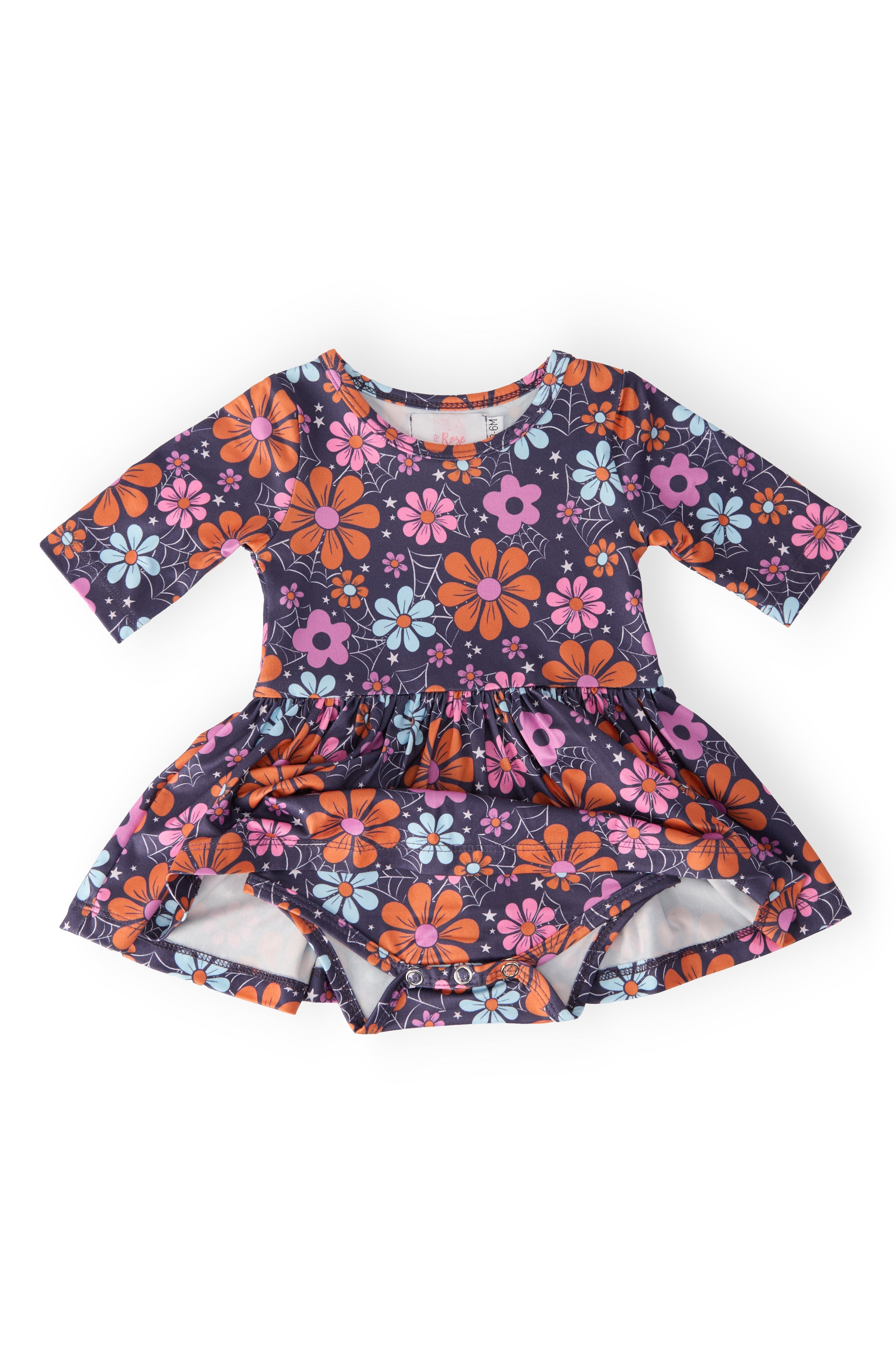 Haunted Garden 3/4 Sleeve Twirl Bodysuit