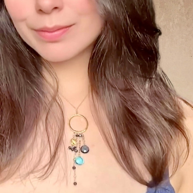 Aquamarine and Iolite Ammil Necklace