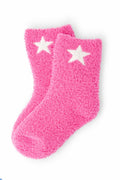 Bright Pink/Coconut Star Cozy Socks