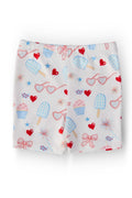 Red, White & Sweet Twirl Shorts
