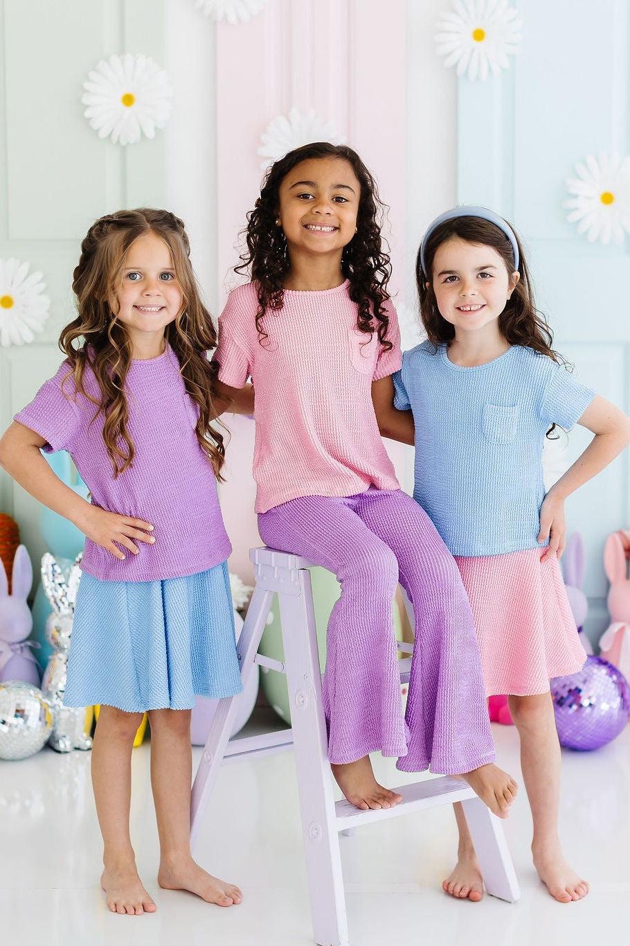 SALE Sky Blue Scrunchy Pocket Tee