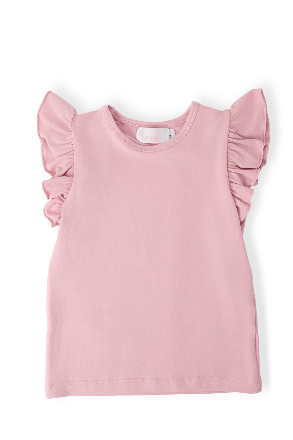 Vintage Pink S/S Ruffle Tee