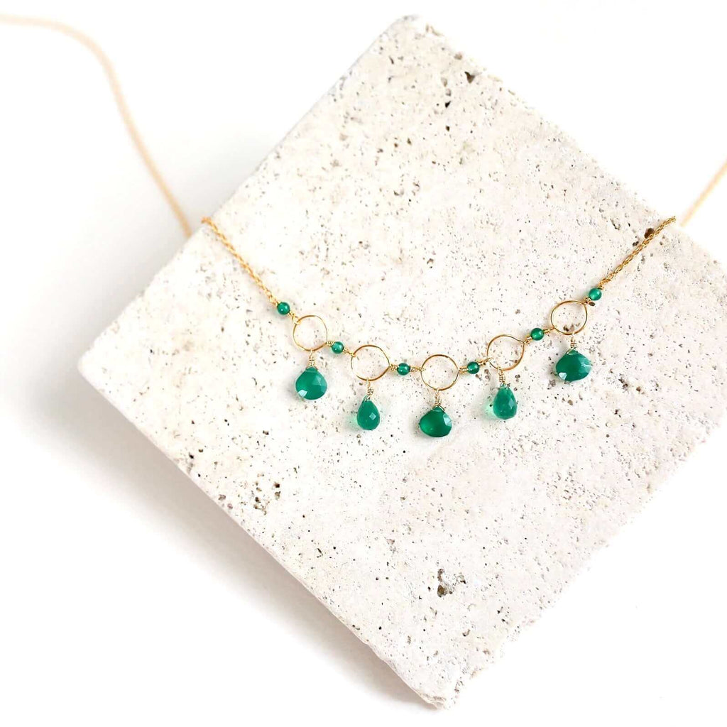 Rose Quartz Gemstone Mini Sparkler Necklace