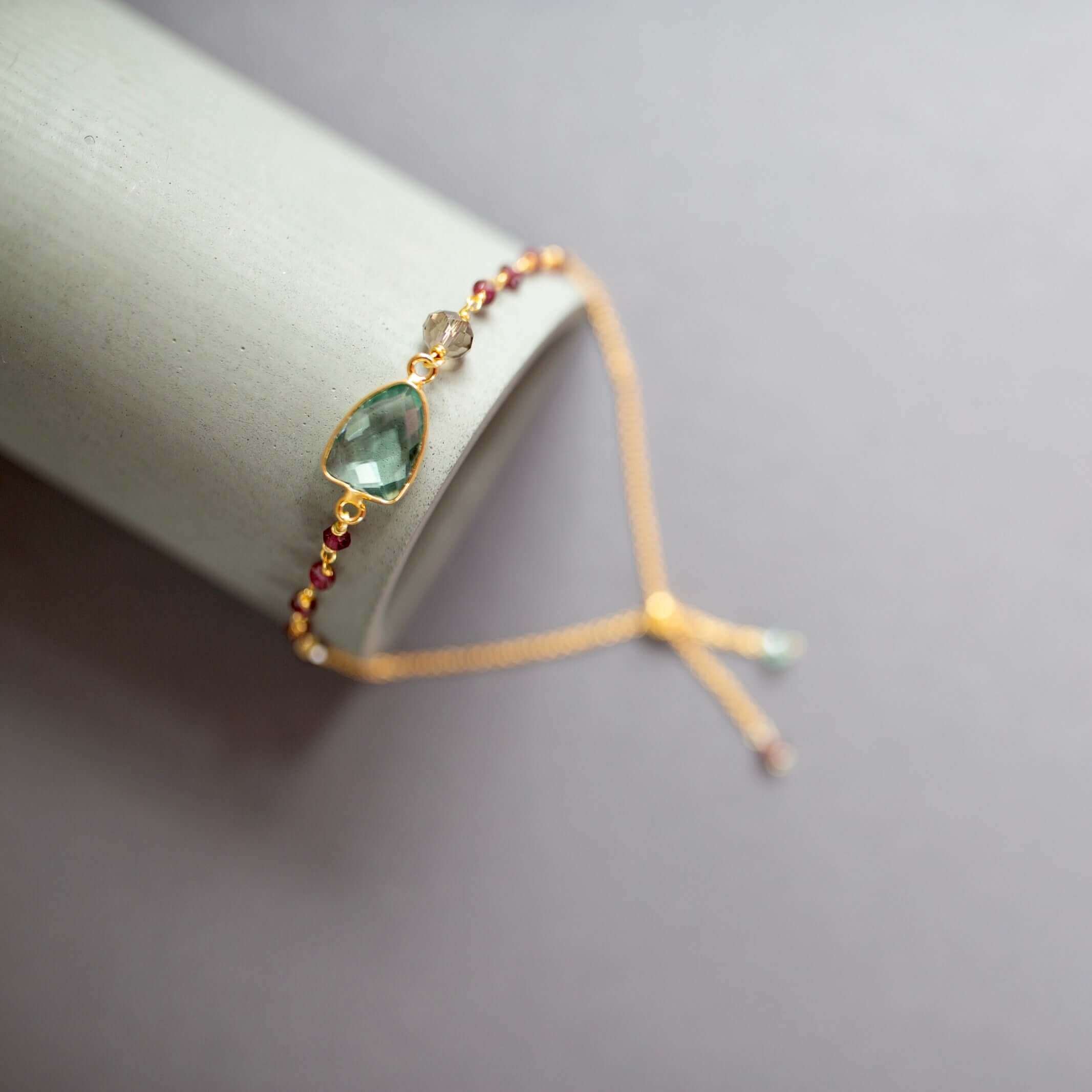 Green Amethyst Gold Isla Bracelet