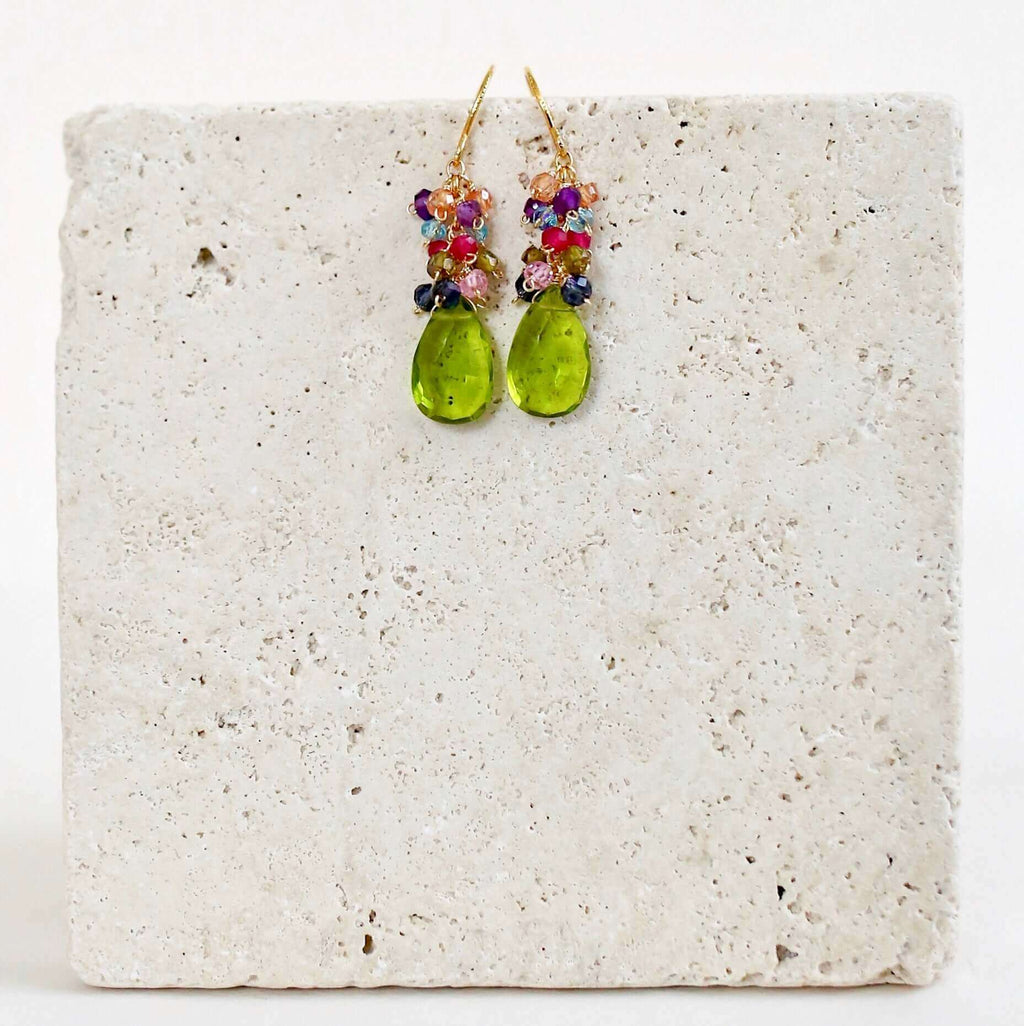 Peridot Quartz Bala Earrings