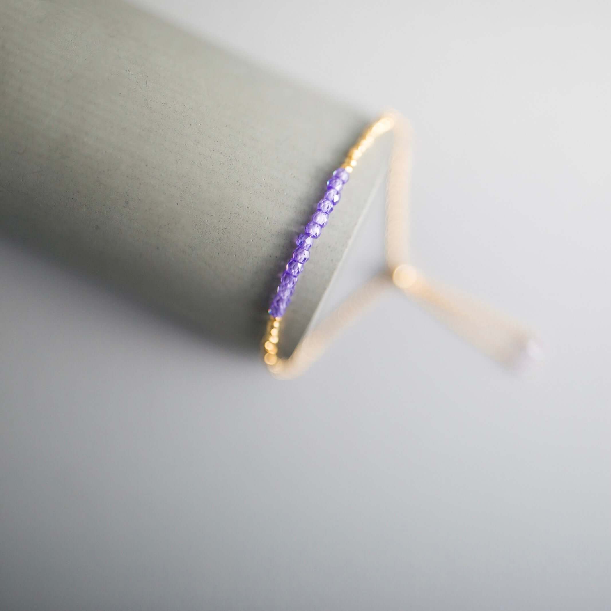 Black Spinel Adjustable Stacking Bracelet