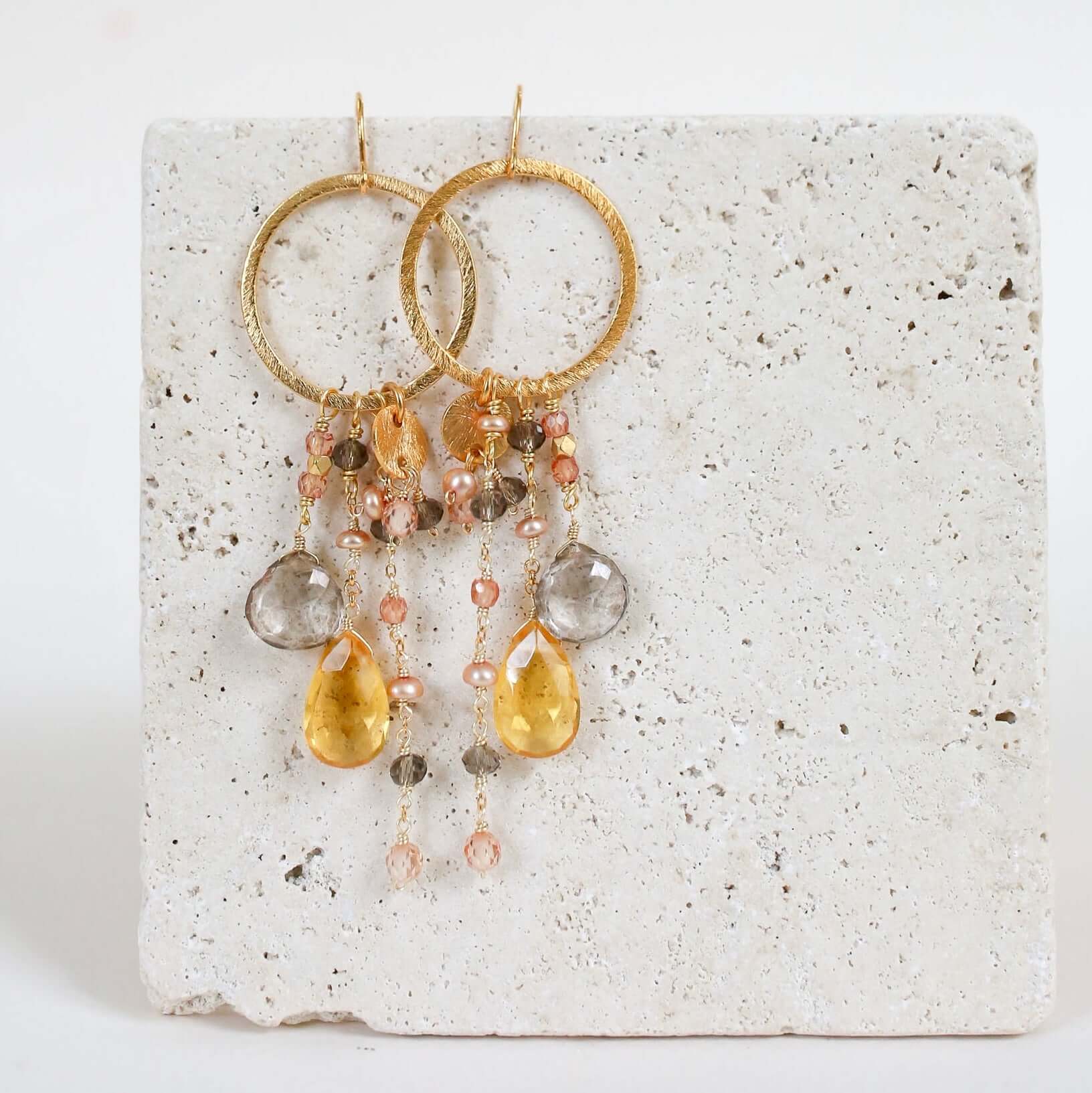 Amethyst & Citrine Ammil Earrings