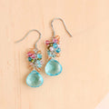 Aquamarine Quartz Silver Bala Earrings