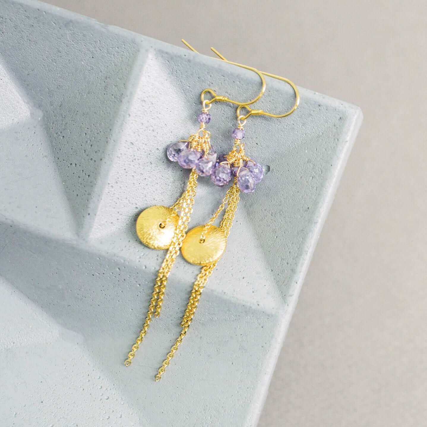 Amethyst En Pointe Earrings