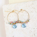 Aquamarine Quartz Swing Earring