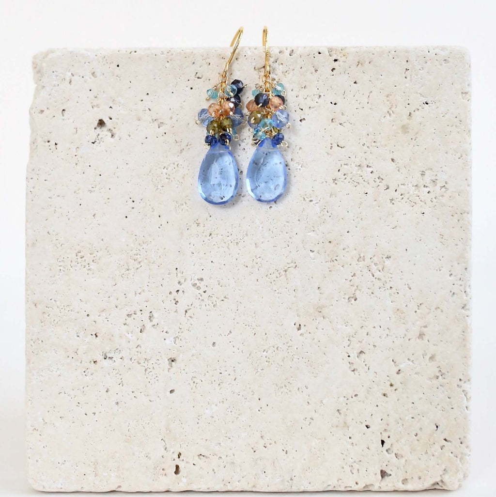 Sky Blue Quartz Bala Earrings