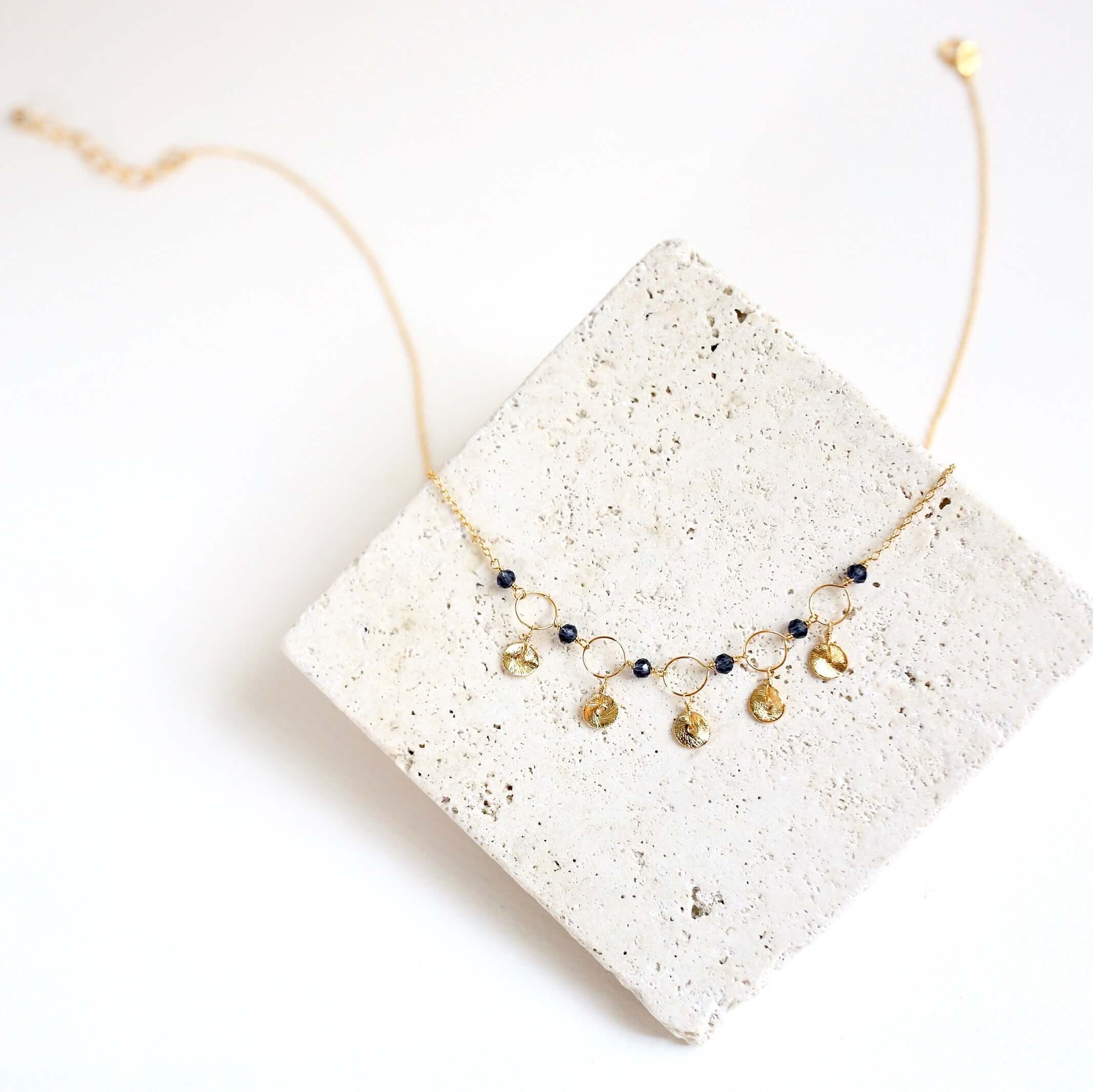 Orange Chalcedony Mini Chain Loop Necklace