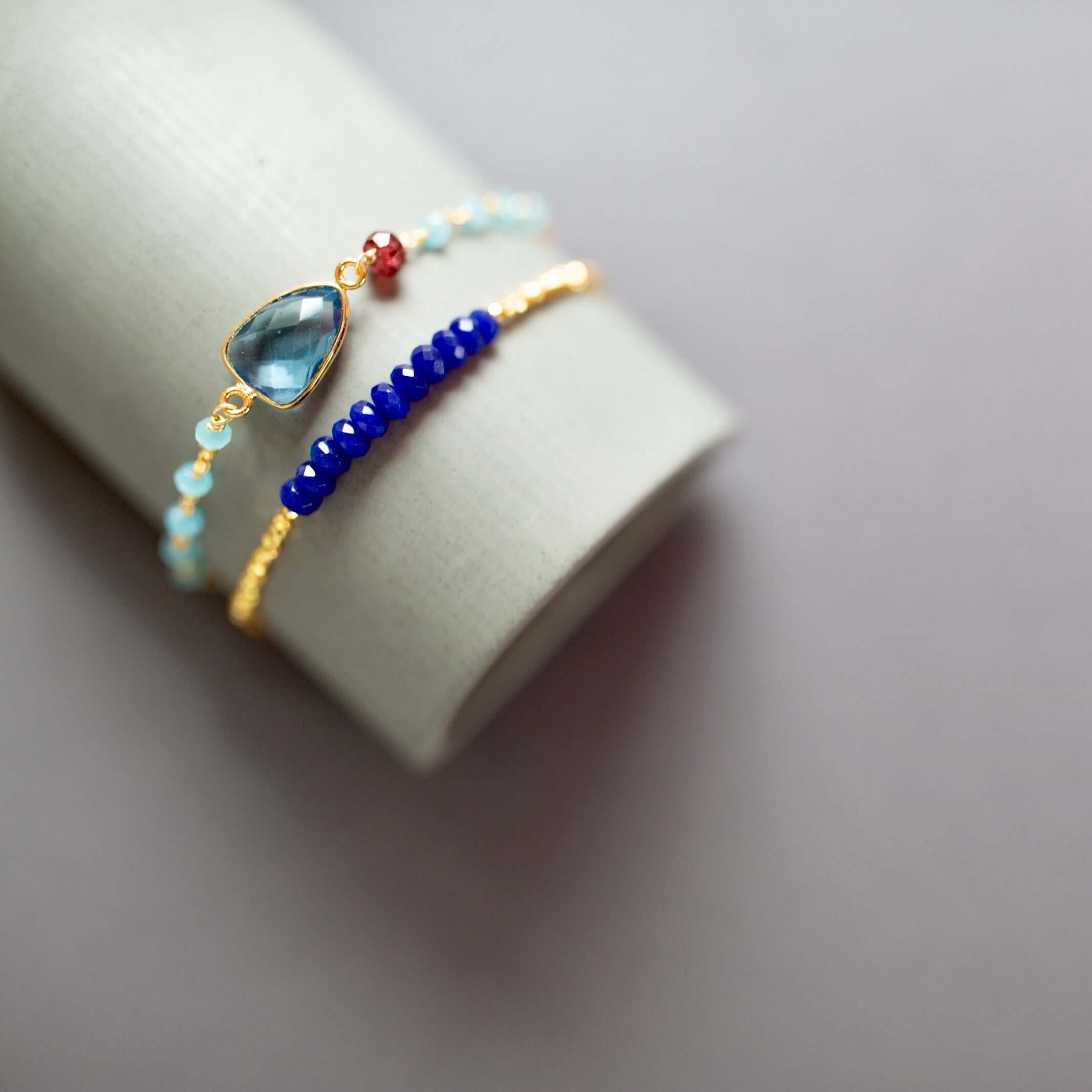 London Blue Quartz Gold Isla Bracelet