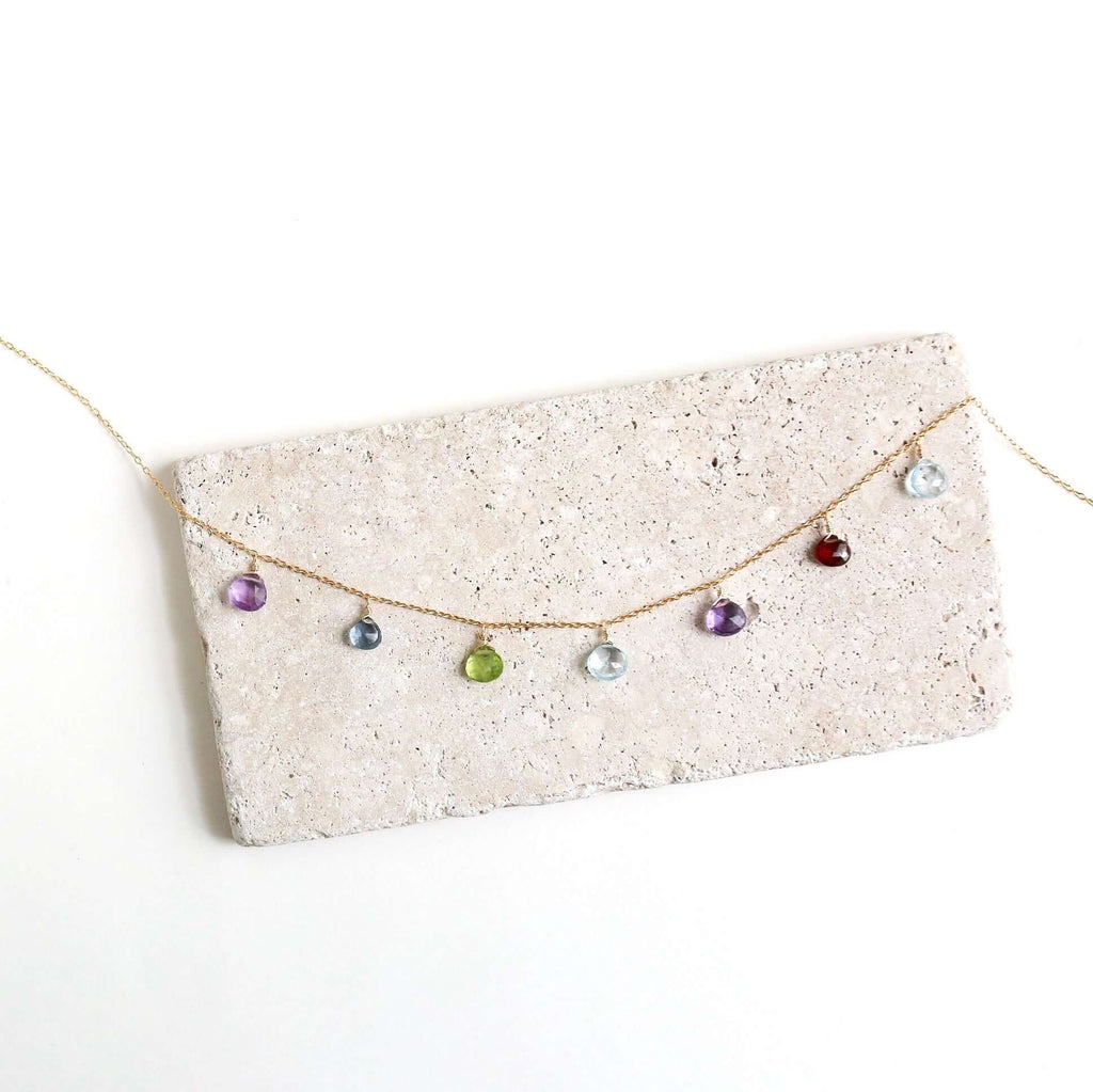 Gold Rainbow Sparkler Necklace