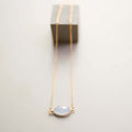 Blue Chalcedony Gold Minimalist Necklace
