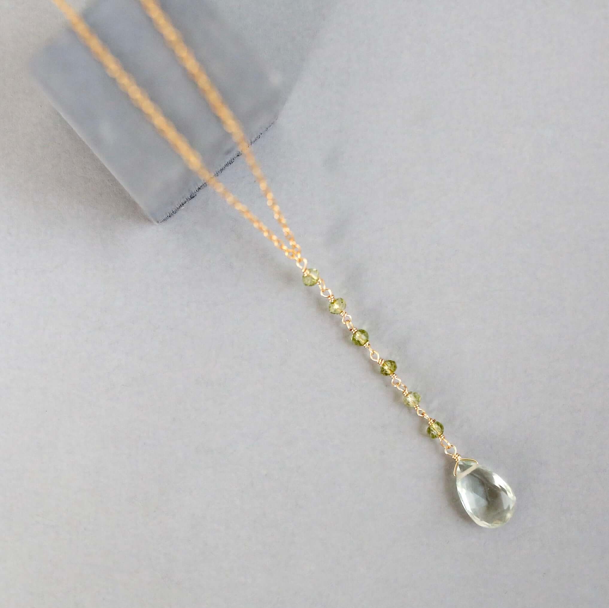 Green Amethyst Yoga Pendant