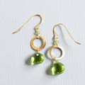 The Airie Earring - Peridot Quartz Gold