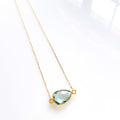 Green Amethyst Minimalist Necklace
