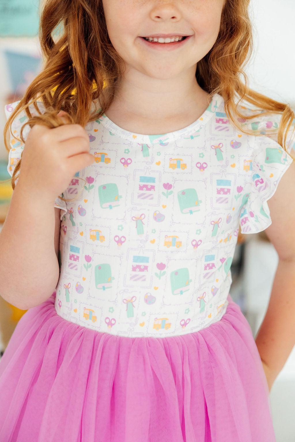 Little Learner Flutter Sleeve Tutu Dress