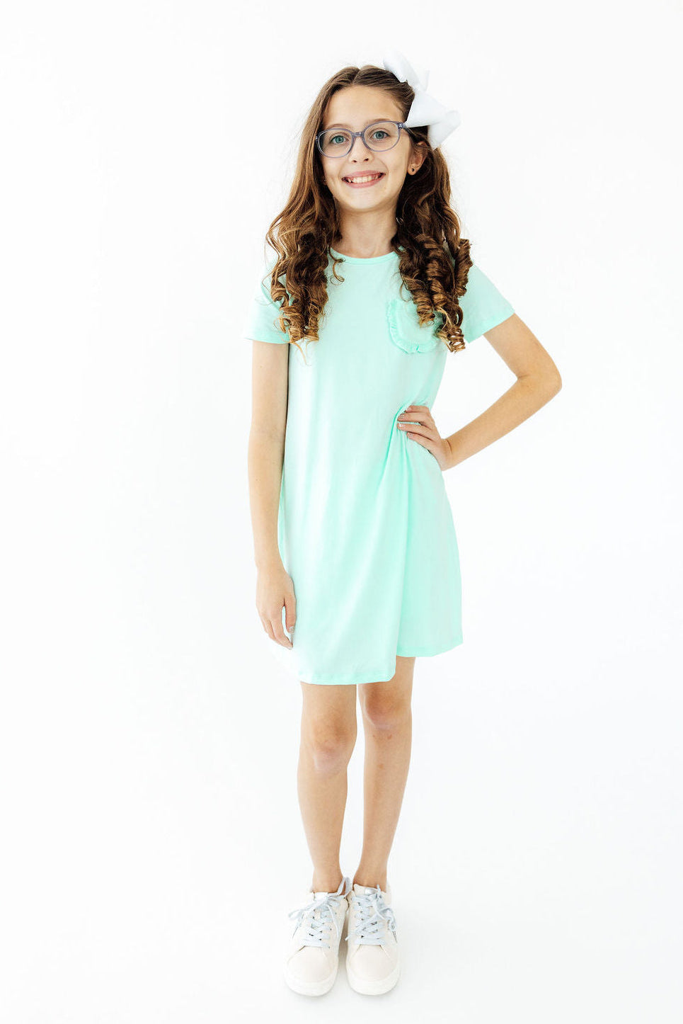 SALE Pastel Green T-Shirt Dress