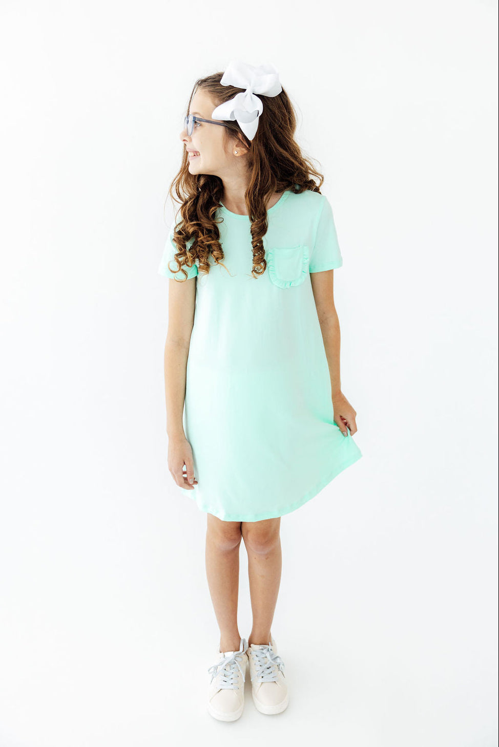 SALE Pastel Green T-Shirt Dress